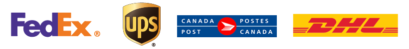 FedEx, UPS, Canada Post and DHL logos